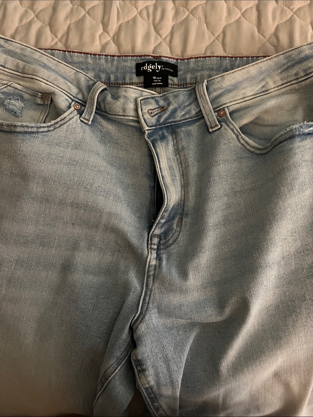 edgely Maurices Faded Light Blue Relaxed Jeans